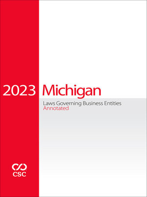 cover image of CSC Michigan Laws Governing Business Entities Annotated